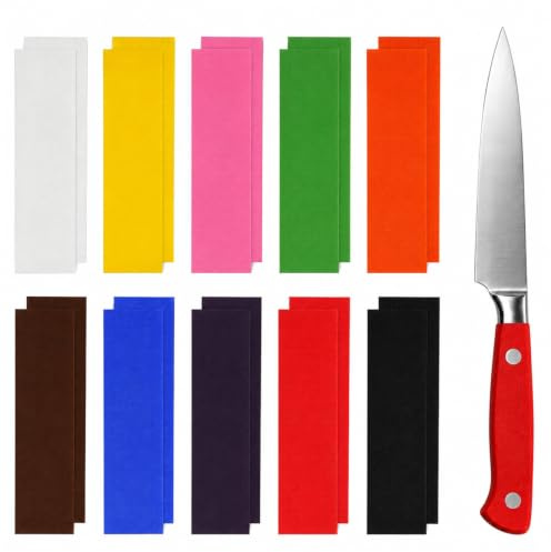 Okllen 20 Pcs G10 Spacer Sheets, Knife Handle Material Scale Liner Material for Knife Making, Tool Kits and DIY Projects, 10 Colors, 6.3 x 2 x 0.03