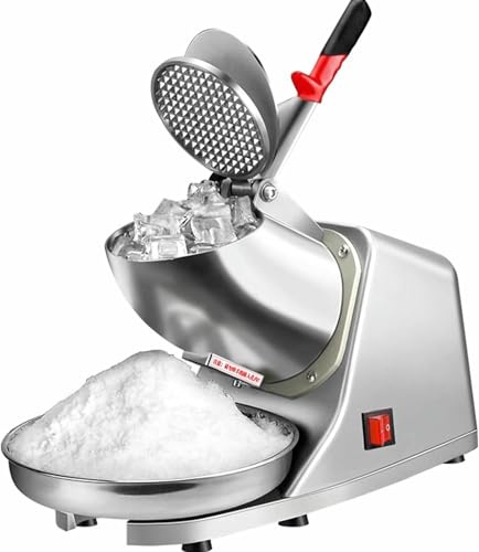LASDERTV Rasoir De Broyeur À Glace À Deux Lames Électriques, Machine À Boueux De Glaçon, avec des Plateaux De Glaçons, 330 LB/H, pour La Glace Rasée Maison, Slushies À La Maison Et À Usage Commercial