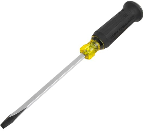 Klein Tools 6007DD 5/16-Inch Keystone Demolition Driver, 7-Inch Blade, Steel Tip-to-Cap Construction, Cushion-Grip™ Handle, Oversized Strike Cap, Square Shank with Wrench Assist