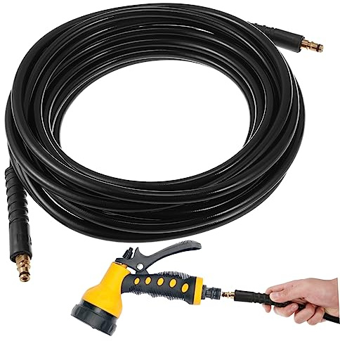 HOLIDYOYO High Pressure Washer Extension Hose Flexible Rubber for Cleaning Compatible with Karcher Series Weather and Abrasion Resistant Pressure Washer Cleaning Accessory