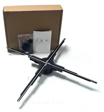 Proiettore olografico 3D da 60 cm con ventola, Wi-Fi, LED, lettore, supporto for videonoleggio, supermercato,Illuminazione ad alta definizione