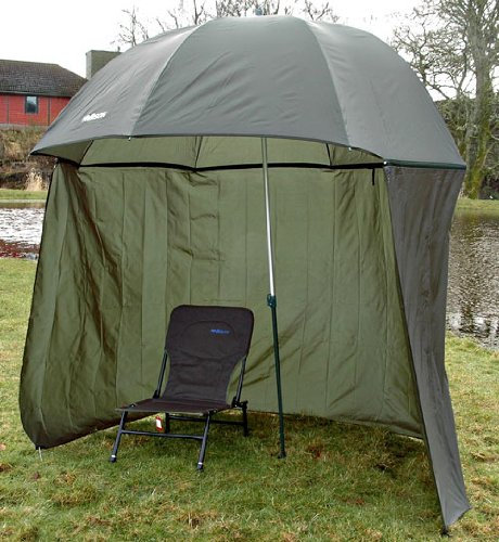 Bison 98 2.5m TOP TILT UMBRELLA BROLLY FISHING SHELTER WITH ZIP ON SIDES