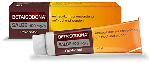 Betaisodona® Salbe 25 g – Antiseptische Wundbehandlung mit Povidon-Iod – wirksam gegen 99,9% der Keime, sanft & ohne Brennen, auch für Kinder ab 1 Jahr geeignet