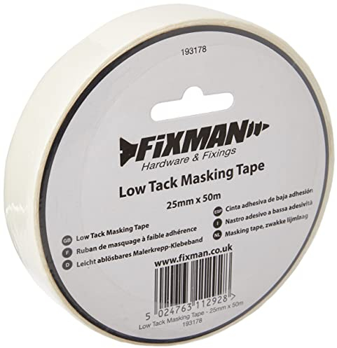 FIXMAN Ruban de masquage décoratif à faible adhérence 25 mm x 50 m (193178)
