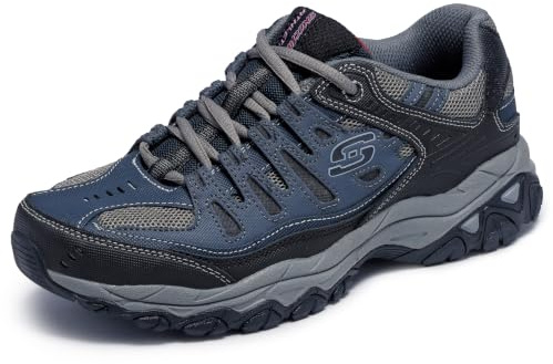 Skechers | Minnesskum, Articu-Lyte mellansula, läder och mesh överdel, avslappnad, traditionell snörning