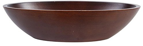 Hosley 14.5 Inch Dark Brown Wood Oval Bowl, Rustic Decorative Centerpiece for Dry Potpourri & Orbs, Elegant Home & Office Decor, Ideal Gift for Weddings, Spas & Reiki