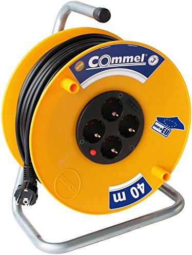 Commel Cable Reel with 4 Sockets 40 m H05VV-F 3G1,5