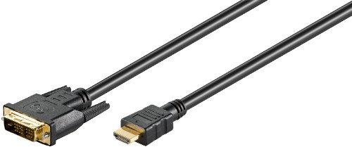 Goobay HDMI/DVI-D (19 Broches HDMI mâle vers DVI-D (18 +1) Prise, Contacts plaqués Or) 5 m (Import Allemagne)