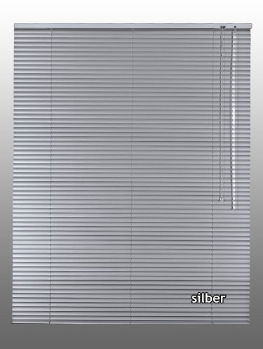 Alu-Aluminium Jalousie Rollo Jalousette 90 x 130 cm / 90x130 cm in Farbe silber - Bedienseite rechts