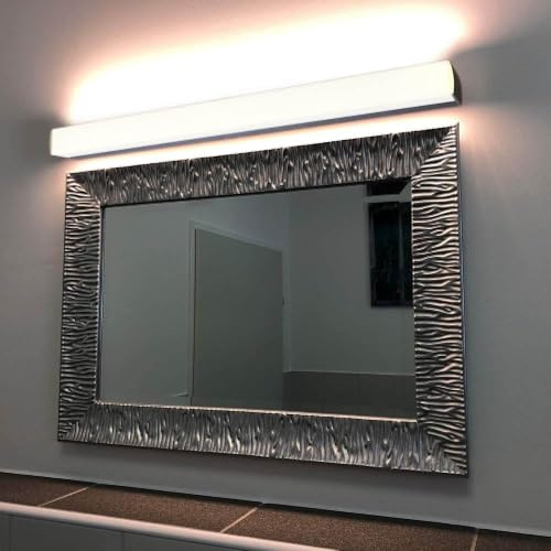 Lampenlux LED-Wandlampe Cole Hochwertige Verarbeitete Unterbauleuchte Spiegellampe Schrankbeleuchtung 3000K mit PMMA-Abdeckung IP20 Silber Eloxiert 120cm