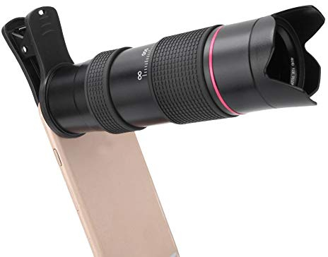 Teleobjetivo TX-13 - Lente de Cámara de Teléfono Celular de Aleación de Aluminio 12X con Interfaz de Rosca de 37 mm para Cámara Digital de 37 mm con Foco Fijo y Teléfono Móvil