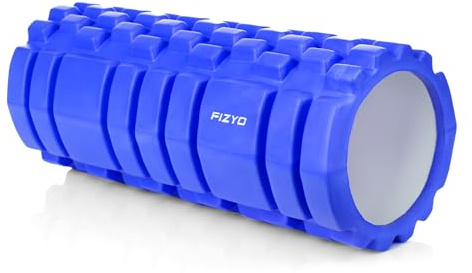 FIZYO Faszienrolle EVA 33x14 cm mit Noppen – Muskelrolle für Rücken & Beine, Massagegerät Rücken, Triggerpunkte & Selbstmassage, Fitness, Yoga, Pilates, Regeneration, Blau