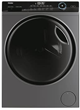 Haier I‑Pro Series 5 8kg Freestanding Washing Machine, 1400 RPM, A Rated, Direct Motion Motor, hOn App, AI Cycle, Anti-Bacterial Treatment, Graphite, 60x53x85 cm - HW80B14959STU1UK