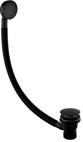 Bristan W BATH03 BLK Badewannenablauf, rund, mit Schlitz, Schwarz