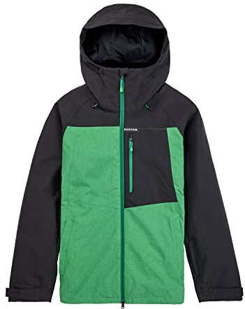 Burton 23359100002 Giacca da Snowboard, True Black/Clover Green, S