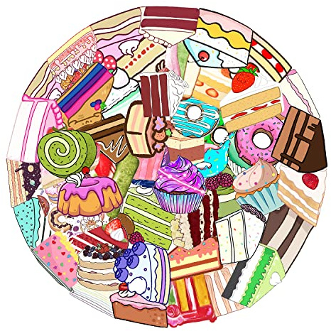 Cakes & Pastries Stickers for Kids Teens Adults Boys Girls Gift,50 Pcs Stickers Pack for Skateboard,Luggage,Car,Bike,Cup,Computer,Laptop, Water Bottle Decor,Desserts Vinyl Waterproof Sticker Decals