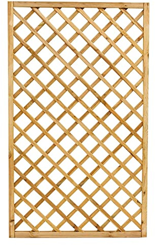 Pannello grigliato rettangolare in legno impregnato divisorio giardini terrazzi balconi rampicanti 40x180 (2)