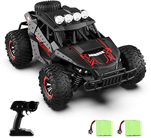 Remote Control Car for Kids 2.4Ghz Rechargeable Batteries 70 mins Play Time, 25 Km/h Monster Truck 1:16 Off-road All-terrains Hobby RC Car Professional Gift for Kids