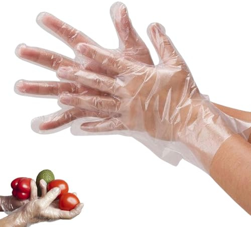 VIRSUS 2000 guanti trasparenti monouso in polietilene guanti polietilene universali usa e getta Multiuso per la pulizia e la manipolazione degli alimenti, 4CFx500 pezzi