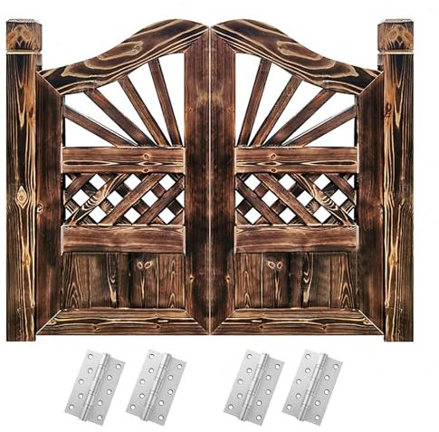 schwingtür Innen Schwingende Café-Türen, Jalousien, Handgefertigtes Tor Aus Massivem Holz For Thekentrennwand, Terrasse, Garteneingang, Dekoration, Automatisch Schließende Edelstahlscharniere, Benutze