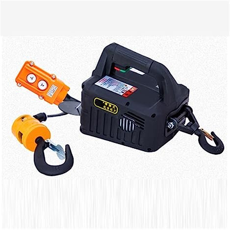 AmNooL Elektrische Hebezeuge, 500 kg, ferngesteuert, Kranhebezeug, Drahtseil-Elektrohebezeug, Aluminium-Shell-Hebezeug, für den Haushalt, für den Innenbereich, Kleiner Kranhebezeug (Farbe: Drahtste