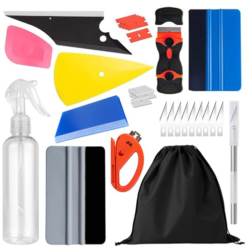Shackcom Car Window Tint Kit, 31 Pcs Professional Vinyl Wrap Application Tool Kit for Window Film, Wallpaper, Car Wrapping and All Vinyl Wrap