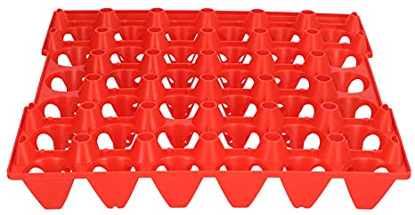 Bandeja para Huevos, 30 Huevos de Plástico, 5 Unidades de Huevos de Plástico, Bandeja Soporte para Huevos de 30 Celdas, para Almacenamiento, Transporte, Granjas Caseras, Huevos
