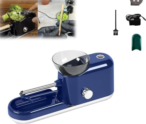 The Za Machine - 2024 New TheZaMachine,The Za Roller,Za Rolling Machine,Electric Cigarette Rolling Machine,Automatic Portable Herb Grinder 8mm Tube,Automatic Cigarette Rolling Machine for Home (Blue)
