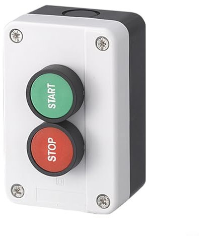 Lot de 2 interrupteurs à bouton-poussoir, boîtier de commande à bouton poussoir momentané pour intérieur et extérieur