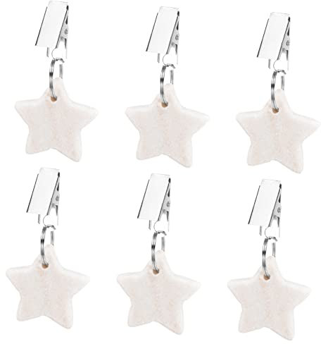 OKUMEYR 6stücke Tischdecken-beschwerer Aus Marmor Mit Starken Metallklammern Windfeste Tischdeckenbeschwerer Für Outdoor Picknick Hochzeit Runde Und Rechteckige Tische Praktische Tischdeck