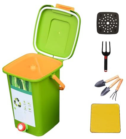 LFLIFENG Compostera 8L/10L/15L/20L Compostera Recoger Líquido De Abono Compostera Domestica,Style3(15L)-2Set