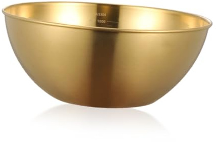 GOOHOCHY Ciotola Inox Grande in Acciaio Inossidabile per Impasto | Capacità Ampia, Facile Pulire e Trasportare, per Lavaggio e Mescolamento di Pasta e Riso Stile Casuale