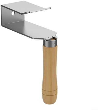 Morsetto ausiliario da soffitto in acciaio inossidabile, con manico in legno per installazione di cartongesso, strumento di fissaggio per cartongesso, 97 x 100 x 130 mm, per pannelli di spessore 7-12