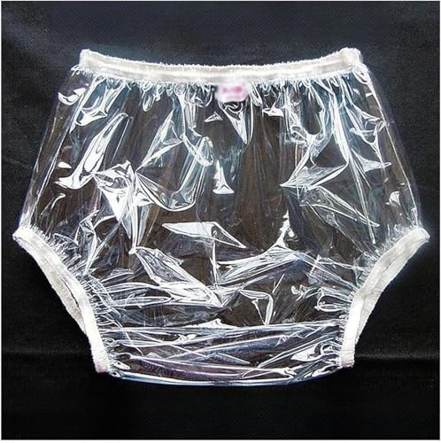 Pantalones De Plástico para Adultos Pantalones De Plástico Blandos Pañal Reutilizable Pantalones Impermeables para La Incontinencia Fundas para Pañales Anti-Fugas Laterales Ayudas, A, S