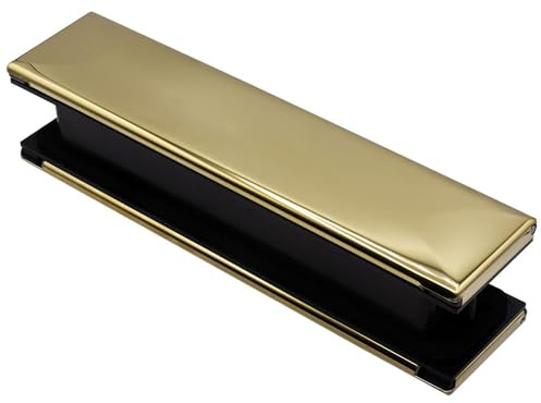 12 Letterplate Door Letterbox for uPVC, Composite and Timber Doors - Premium Draught Proof, Thermal Insulation & Noise Reduction 20-40 Gold