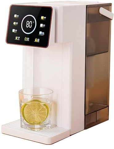 Distributeur D'eau Chaude Et Froide Instantanée avec Filtre Petite Fontaine Électrique de Bureau 2000 W Chauffage Rapide 3S 6 Réglages Température Capacité 3 L Écran Tactile Led pour la Maison Le