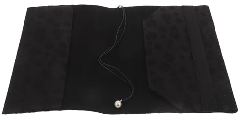 Healeved Funda para Cuaderno A5 de Tela Negra Funda Antipolvo Lavable para Libros Estuche Reutilizable para Cuadernos de Viaje Cubierta Ligera y Resistente