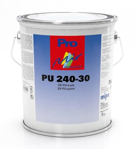 MIPA 2K Acryllack PU 240-30 5 kg - nach RAL Decklack Autolack Seidenmatt | Für Nutzfahrzeuge & Fassadenbauteile - Geeignet für Maschinen & Konstruktionen - Spritzbar, streichbar oder rollbar