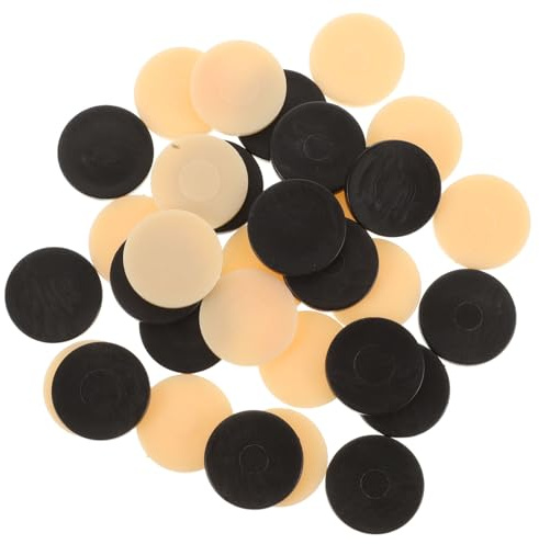 FRCOLOR 32 Stück Backgammon aus Kunststoff Runde Dame Spielsteine Langlebige Brettspiel Steine für Reisen und Spieleabende