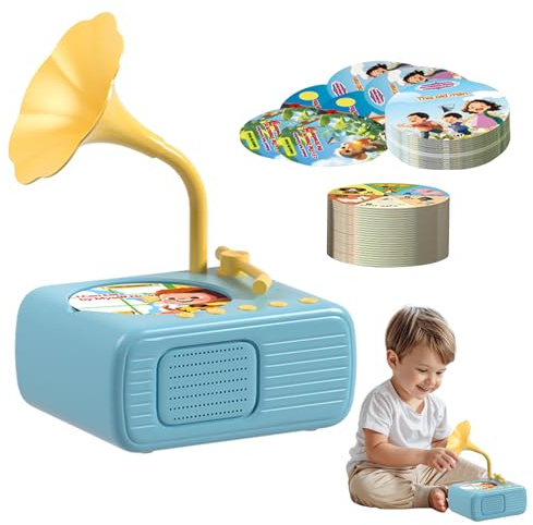 Gramophone for Children - Music Player, Interactive Story Machine, Early Education Toy with Built in Music and Stories, Imaginative Play with Family Learning Focus, Fun Learning Tool for Kids