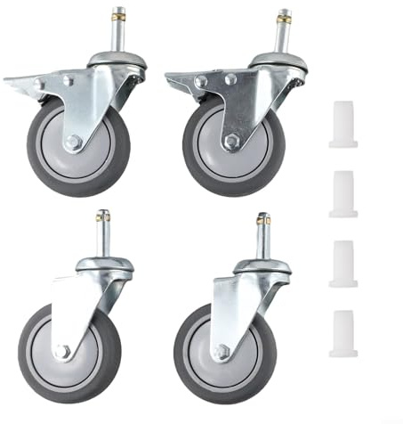 Roues de chaise de bureau de 7,6 cm de qualité industrielle pour meubles – Roues silencieuses en TPR non marquantes sur sols en bois