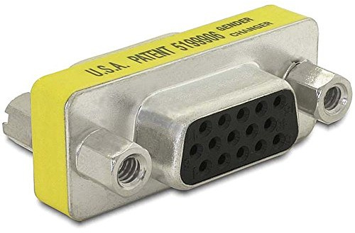 DeLOCK Adapter Gender Changer VGA - Adaptador VGA, Amarillo