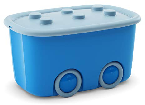 Kis 8630000 0284 04 Aufbewahrungsbox Funny Box, 46 L, Plastik, hellblau/blau, 58 x 38,5 x 32 cm