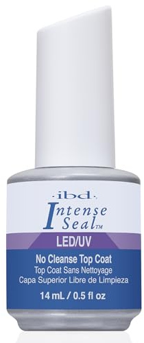 IBD LED/UV Intense Seal – No Cleanse Top Coat, 14 ml – MADE IN USA – Hochglänzende Versiegelung für Gel & Acryl – ohne Nachreinigung und Polieren – UV/LED-härtend