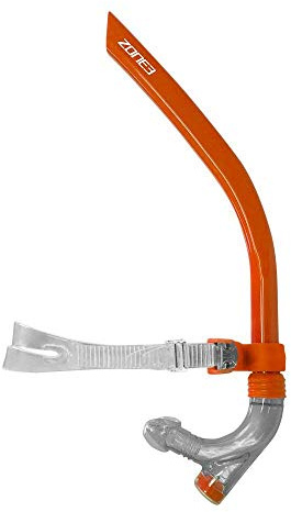 ZONE3 Snorkel de Natación Frontal – Naranja/Gris, Talla Única