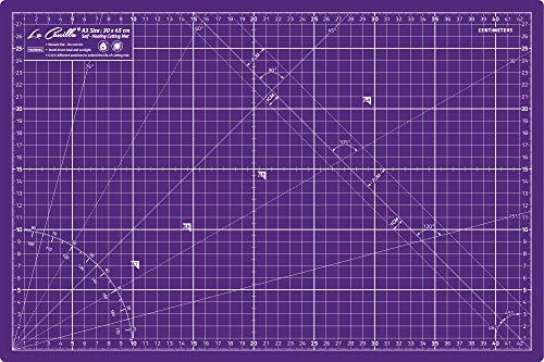 La Canilla Base de Corte A3 (Superficie 45x30 cm - 18x12”) Tapete Alfombrilla de Corte para Manualidades, Dibujo, Tabla Cutting Mat para Patchwork, Costura | Marcado en Centímetros y Pulgadas