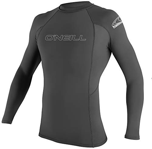 O'Neill Wetsuits Rashguard à Manches Longues Basic Skins pour Homme Gilet Anti-irritations, Graphite, M
