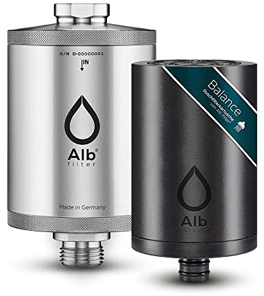 Alb Filter® Balance Duschfilter für gesunde Haut & Haare Edelstahl Natur