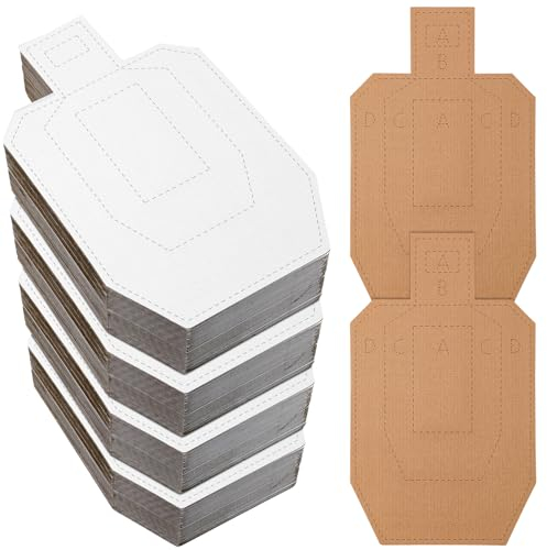 Hungdao 100 unidades de 40/100 piezas IPSC de cartón para disparar objetivos de silueta clásica para el rango de práctica táctica, competiciones de entrenamiento táctico (15 x 9 pulgadas)