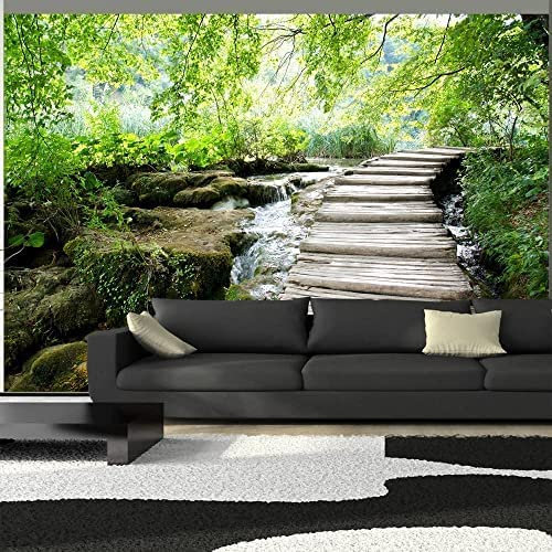 3D Pont De Jungle De Paysage Tropical Papiers Peints Grands Autocollants , Papiers Peints Amovibles | Papier Peint Autocollant 3D Pour Chambre D'Enfant, Salle À Mang 250 (largeur) x 175 (hauteur) cm